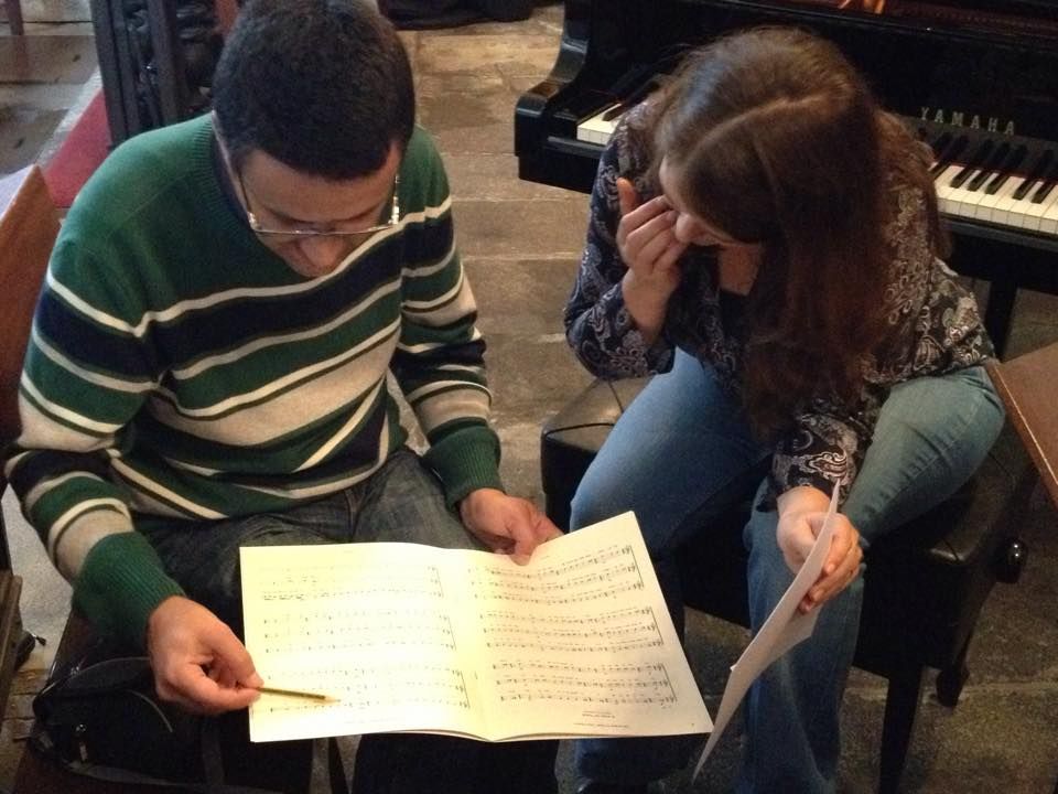 Recording of 'Três poemas de Natal' for choir, three a cappella voices