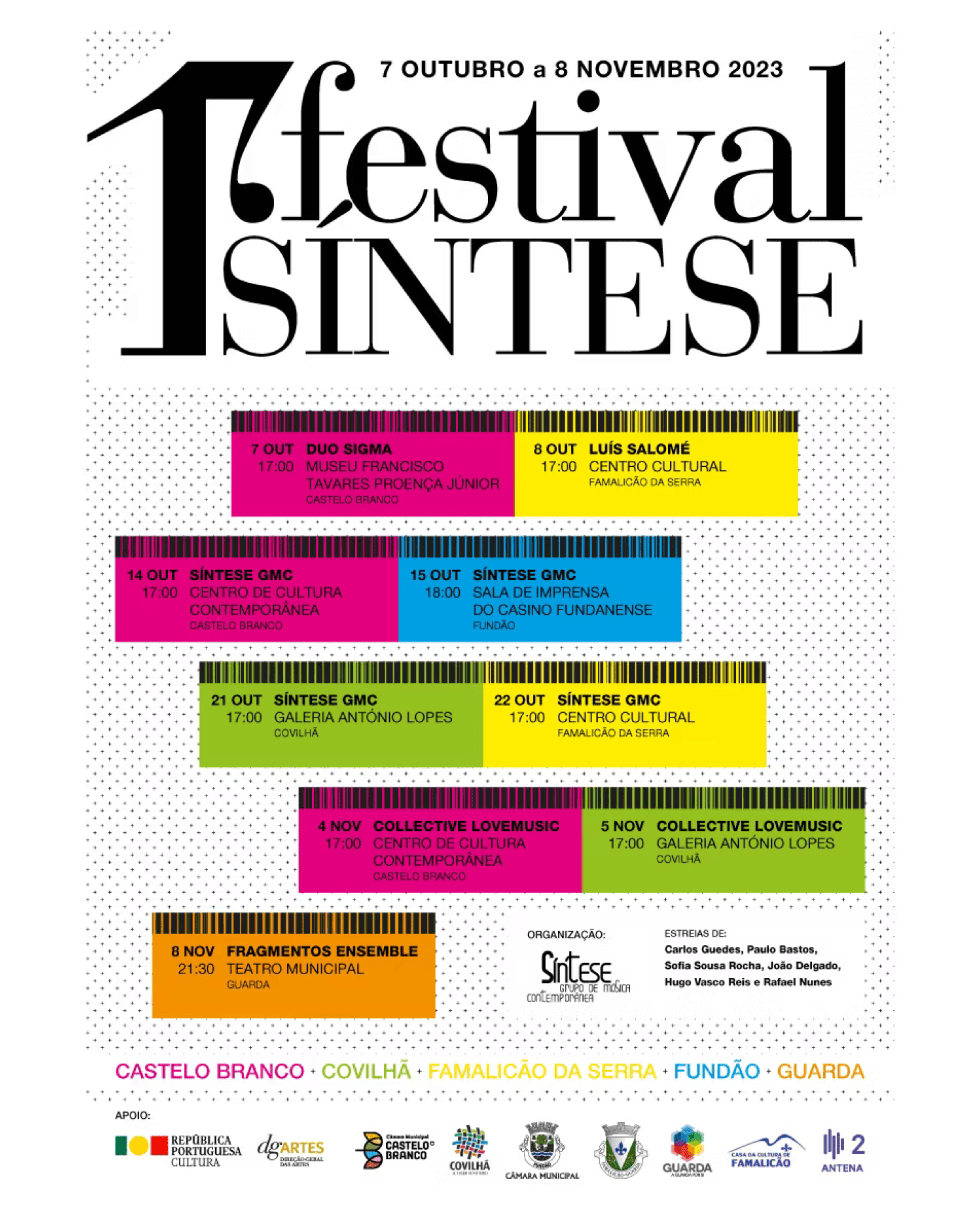 Premiere of ‘Branca rosa brava’ for voice, string quartet, alto saxophone and accordion