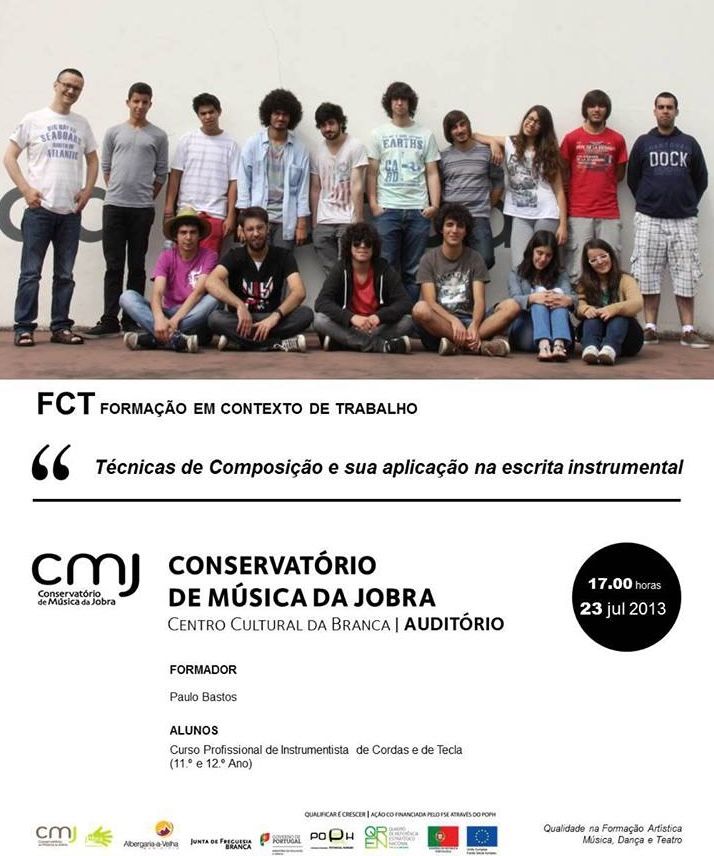 Workshop on ‘Composition techniques and their application in instrumental writing’ and respective final concert