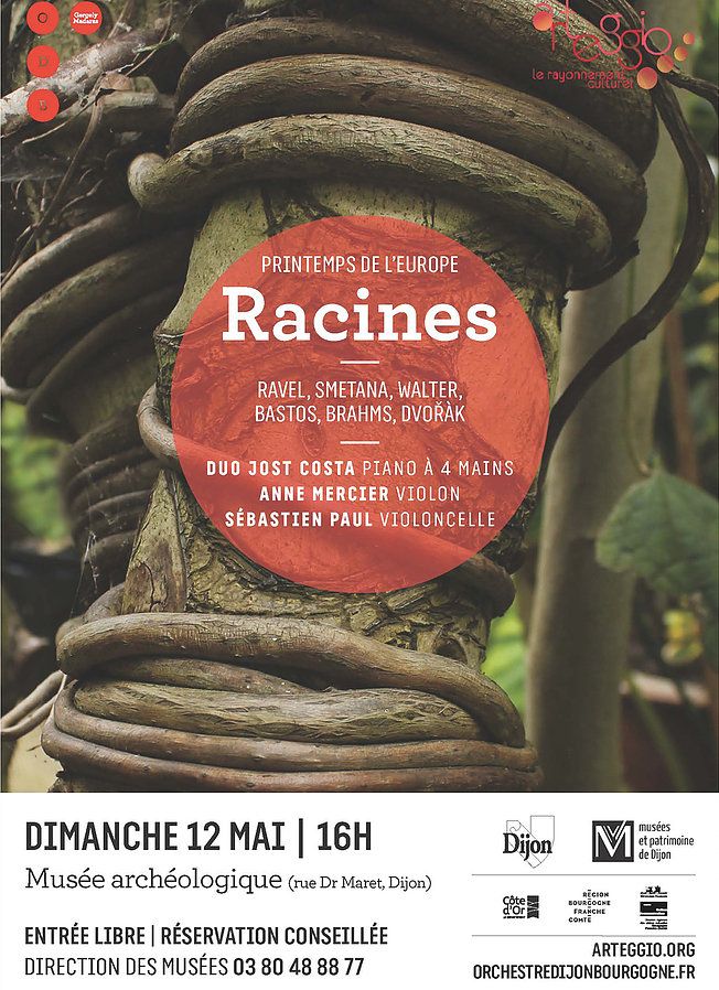 Premiere of 'Bucolicae' for violin, cello and piano four hands (France)