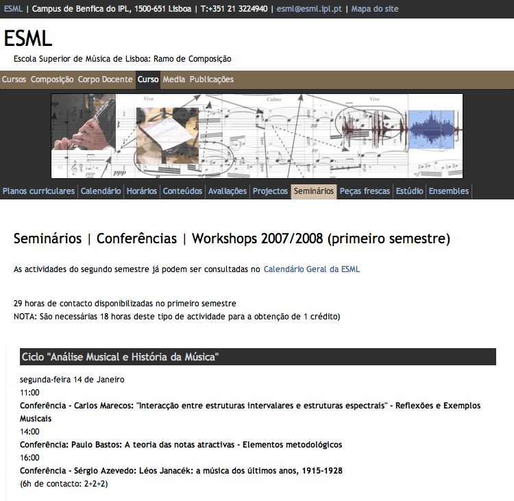 Lecture entitled 'A teoria das notas atractivas - Elementos metodológicos e aplicação analítica nas Seis Peças, op. 19 de Arnold Schoenberg'