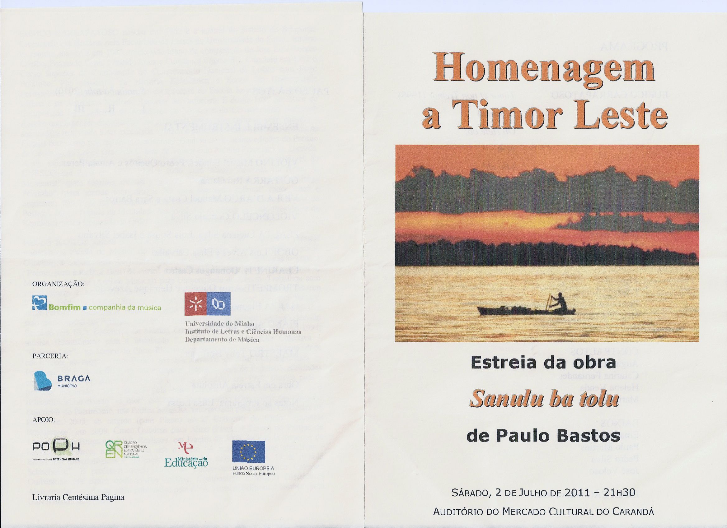 Premiere of 'Sanulu ba tolu' for Orchestra